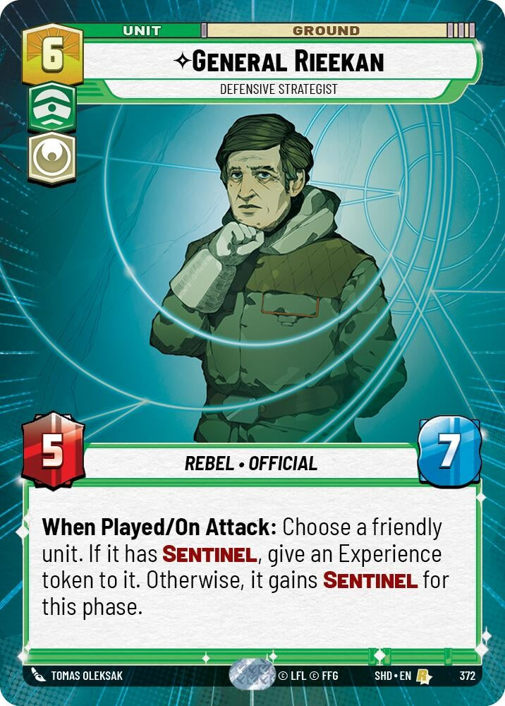 General Rieekan - Defensive Strategist (Hyperspace) (372) (SHD) - Star Wars: Unlimited Single