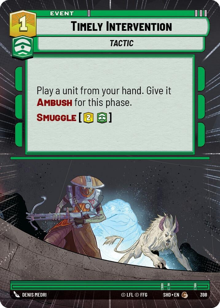 Timely Intervention (Hyperspace) (398) (SHD) - Star Wars: Unlimited Single