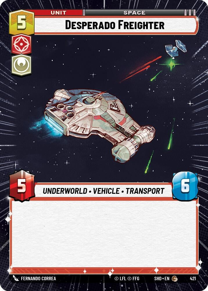 Desperado Freighter (Hyperspace) (421) (SHD) - Star Wars: Unlimited Single