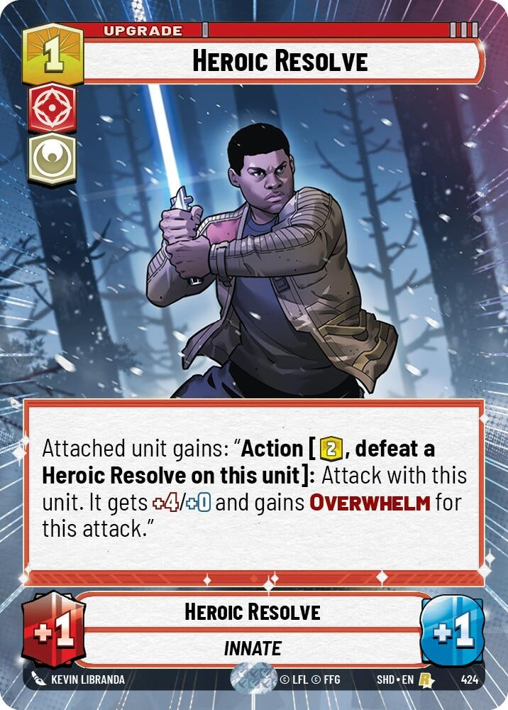 Heroic Resolve (Hyperspace) (424) (SHD) - Star Wars: Unlimited Single