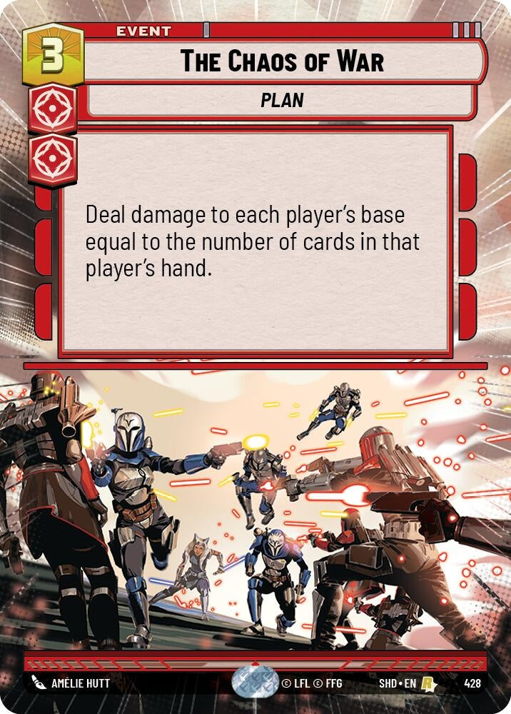 The Chaos of War (Hyperspace) (428) (SHD) - Star Wars: Unlimited Single