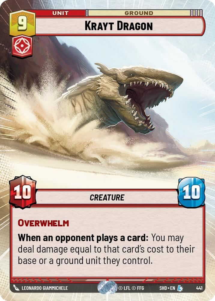 Krayt Dragon (Hyperspace) (441) (SHD) - Star Wars: Unlimited Single