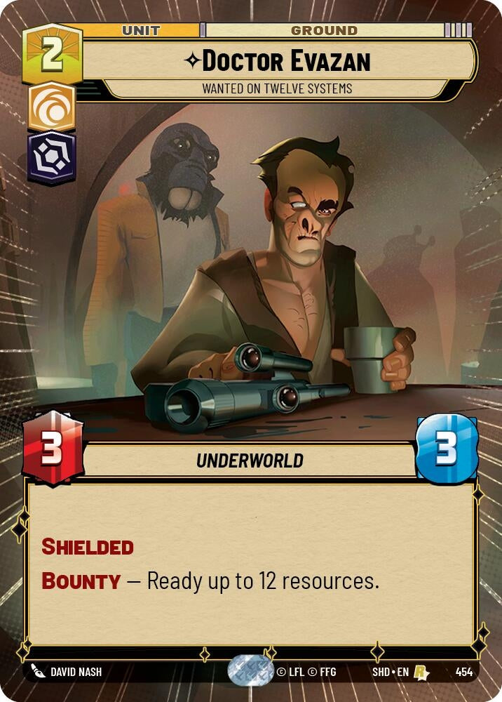 Doctor Evazan - Wanted on Twelve Systems (Hyperspace) (454) (SHD) - Star Wars: Unlimited Single