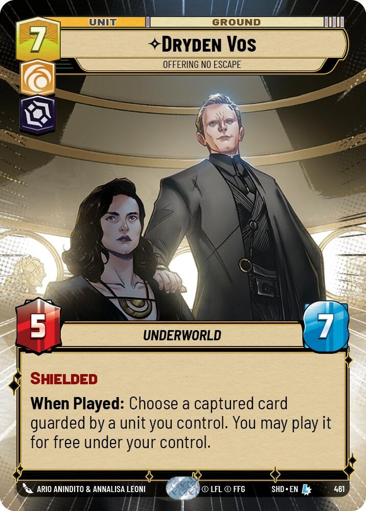 Dryden Vos - Offering No Escape (Hyperspace) (461) (SHD) - Star Wars: Unlimited Single