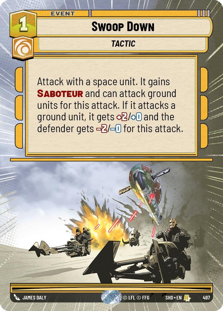 Swoop Down (Hyperspace) (497) (SHD) - Star Wars: Unlimited Single