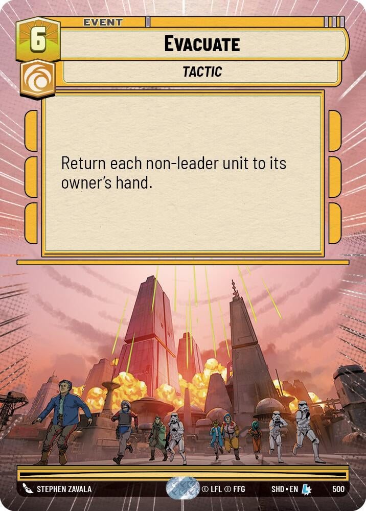 Evacuate (Hyperspace) (500) (SHD) - Star Wars: Unlimited Single