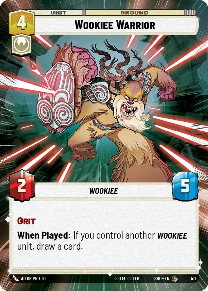 Wookiee Warrior (Hyperspace) (511) (SHD) - Star Wars: Unlimited Single