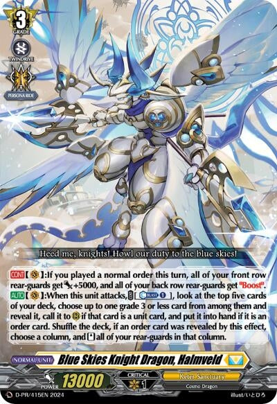 Blue Skies Knight Dragon Halmveld (415) [D-PR] - Cardfight Vanguard Single