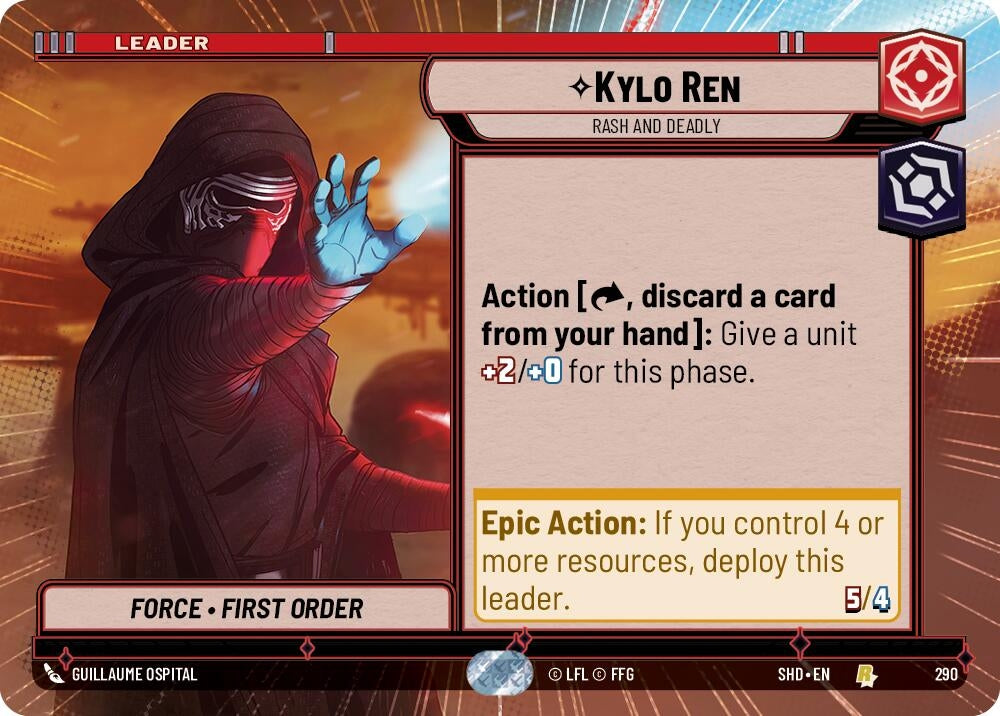 Kylo Ren - Rash and Deadly (Hyperspace) (290) (SHD) - Star Wars: Unlimited Single