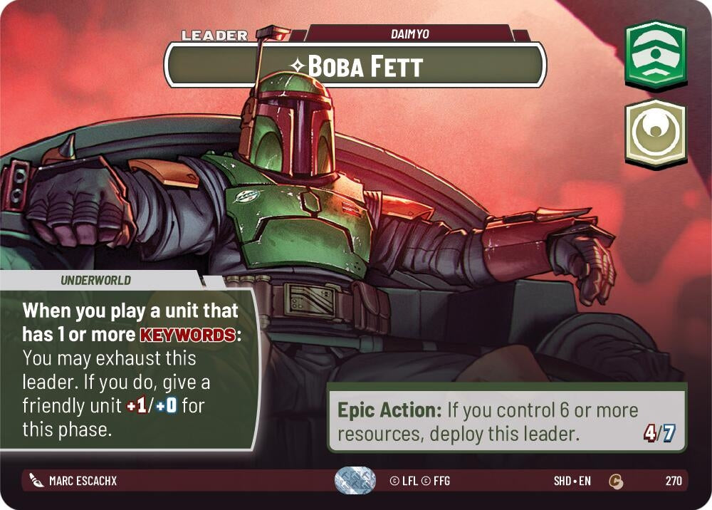 Boba Fett - Daimyo (Showcase) (270) (SHD) - Star Wars: Unlimited Single