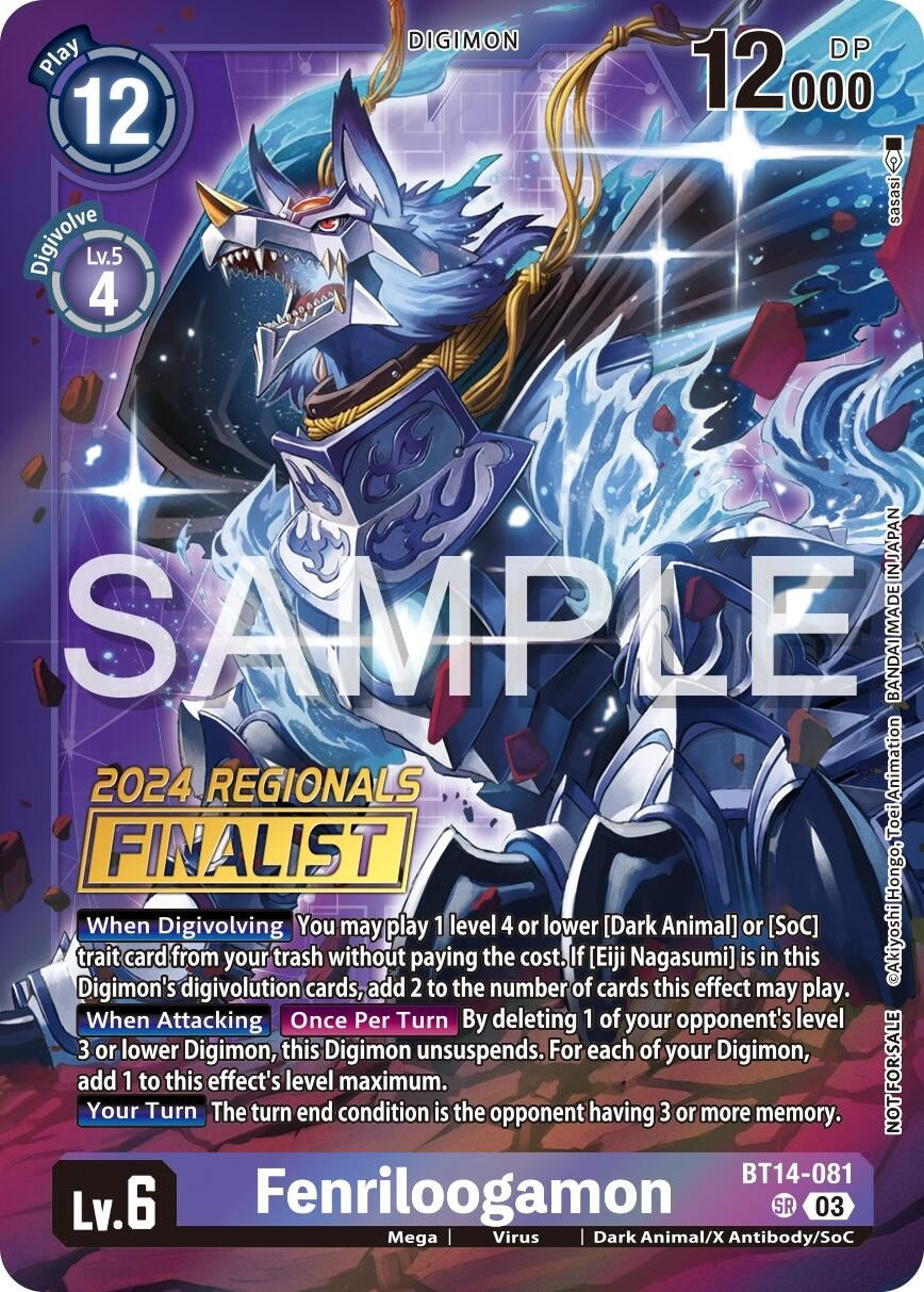 Fenriloogamon (2024 Regionals Finalist) (14081) [BT14] - Digimon Card Game Single
