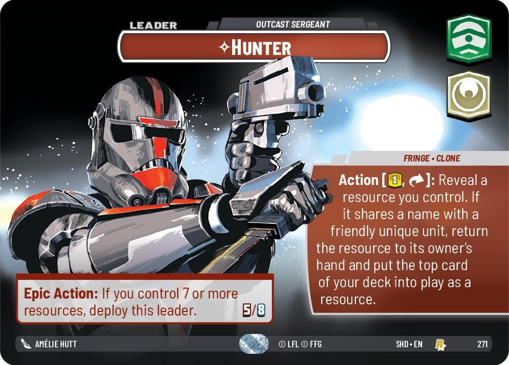 Hunter - Outcast Sergeant (Showcase) (271) (SHD) - Star Wars: Unlimited Single