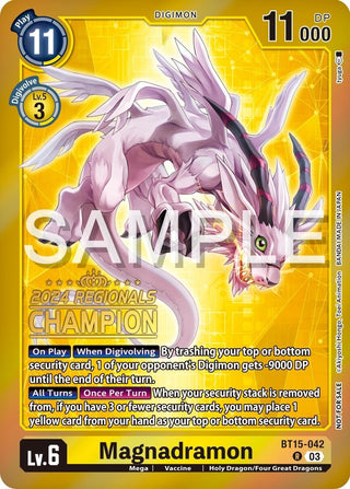Magnadramon (2024 Regionals Champion) (15042) [BT15] - Digimon Card Game Single