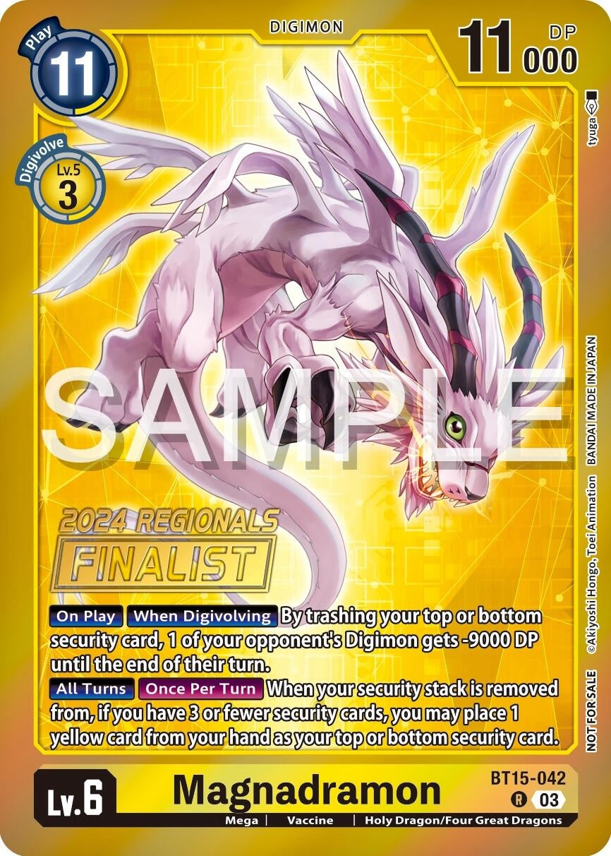 Magnadramon (2024 Regionals Finalist) (15042) [BT15] - Digimon Card Game Single