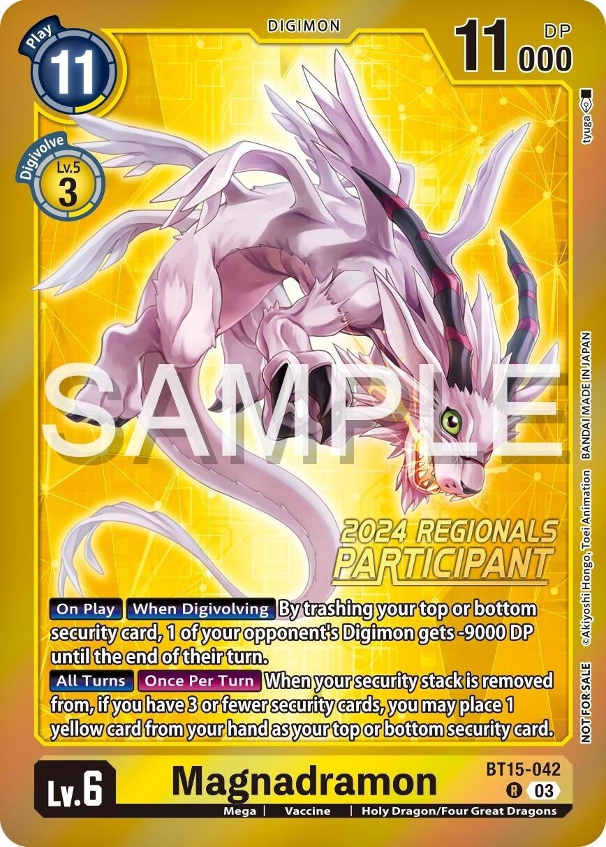 Magnadramon (2024 Regionals Participant) (15042) [BT15] - Digimon Card Game Single
