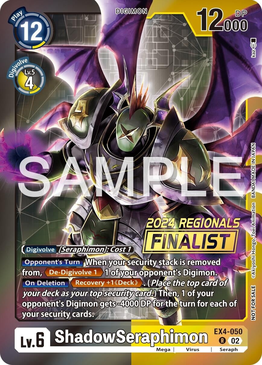 ShadowSeraphimon (2024 Regionals Finalist) (4050) [EX04] - Digimon Card Game Single