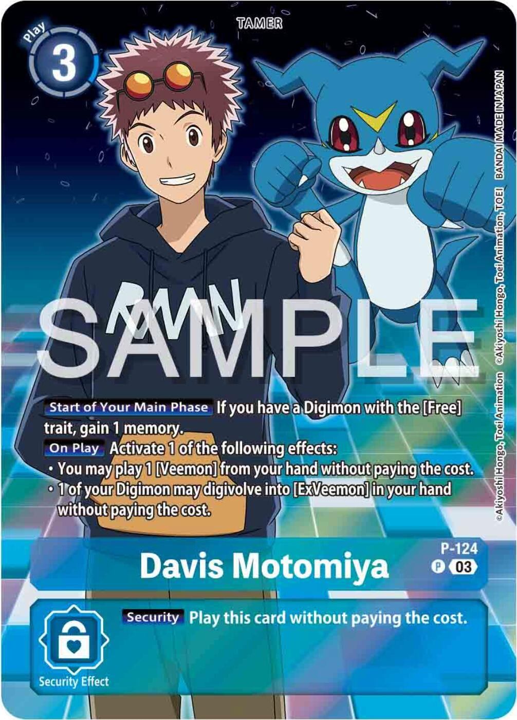Davis Motomiya - P-124 (Digimon Adventure 02: The Beginning Set) (124) [D-PR] - Digimon Card Game Single