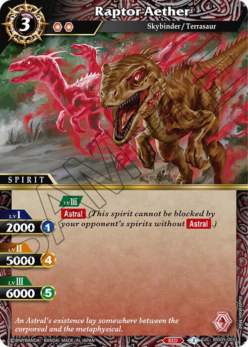 Raptor Aether (5003) [BSS05] - Battle Spirits Saga Single