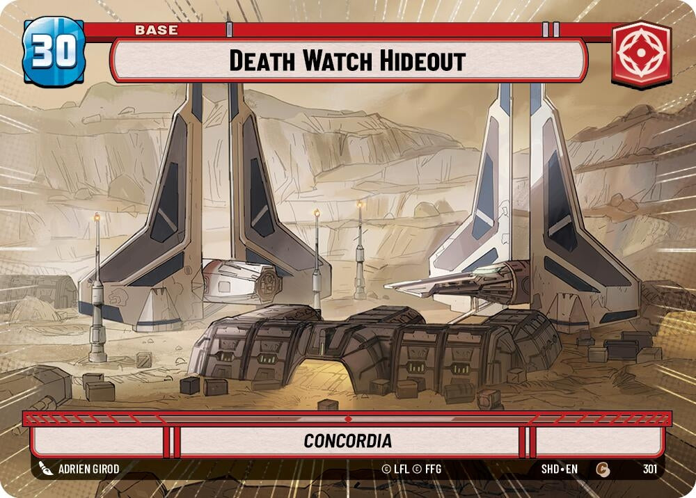 Death Watch Hideout // Experience (Hyperspace) (301) (SHD) - Star Wars: Unlimited Single