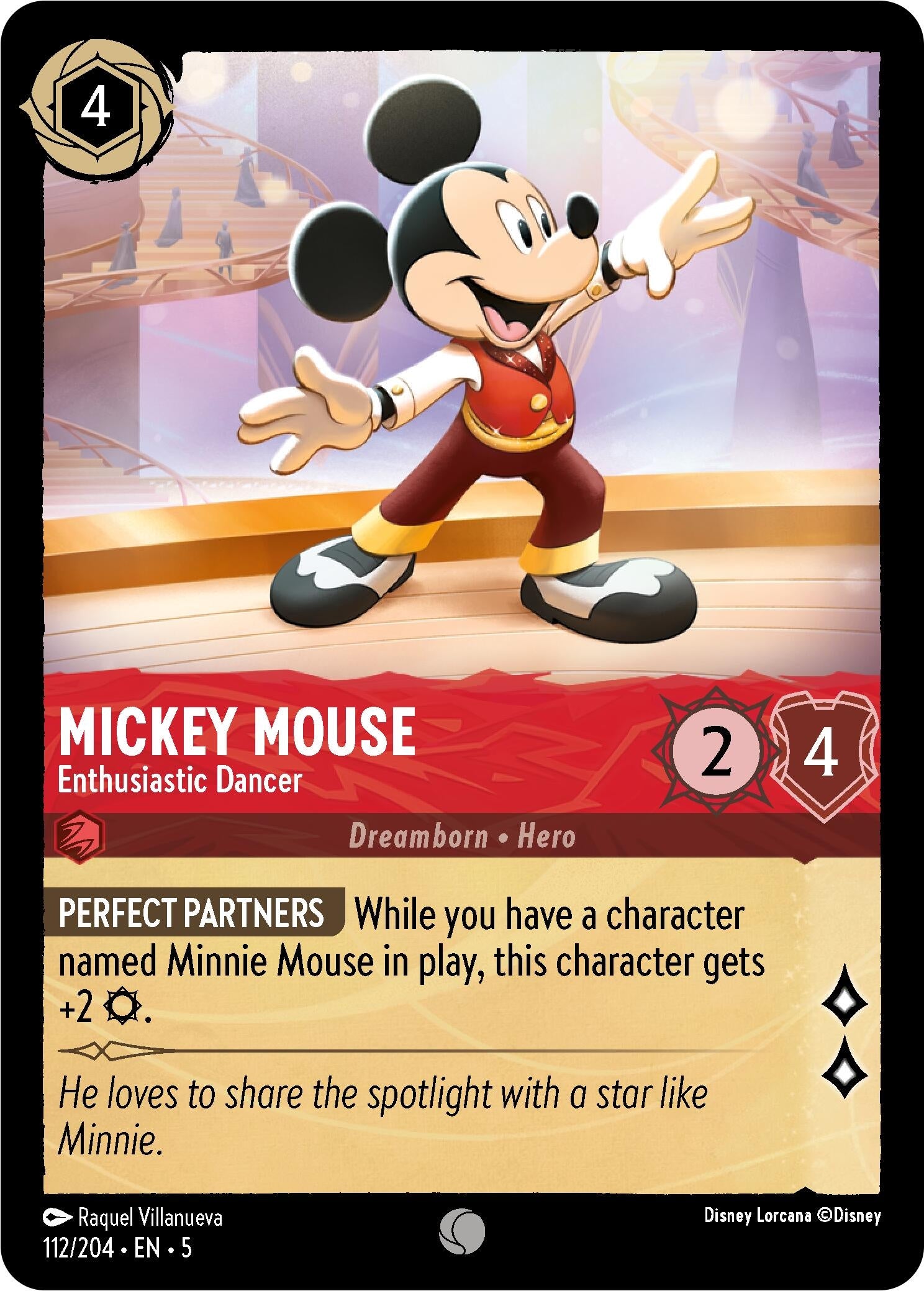 Mickey Mouse - Enthusiastic Dancer (112) (5) - Disney Lorcana Single