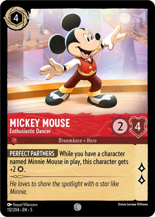 Mickey Mouse - Enthusiastic Dancer (112) (5) - Disney Lorcana Single
