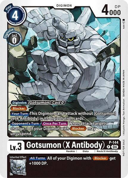 Gotsumon (X Antibody) - P-144 (Store Tournament 2024 Jul. - Sep. Participation Pack) (144) [D-PR] - Digimon Card Game