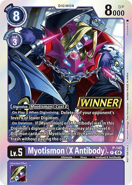 Myotismon (X Antibody) - P-145 (Store Tournament 2024 Jul. - Sep. Winner Pack) (145) [D-PR] - Digimon Card Game Single