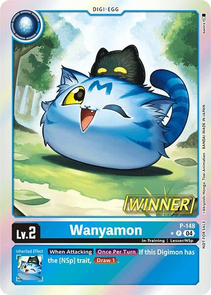 Wanyamon - P-148 (Store Tournament 2024 Jul. - Sep. Winner Pack) (148) [D-PR] - Digimon Card Game Single