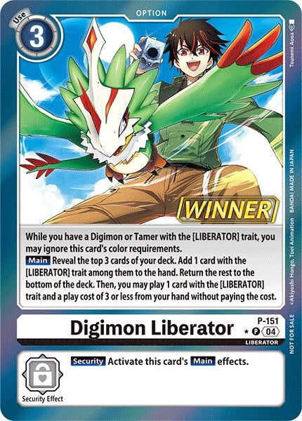 Digimon Liberator - P-151 (Store Tournament 2024 Jul. - Sep. Winner Pack) (151) [D-PR] - Digimon Card Game Single