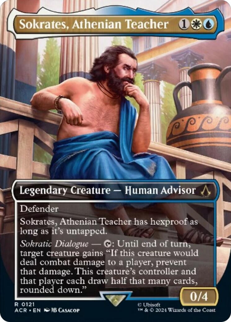 Sokrates Athenian Teacher (Borderless) (121) [ACR] - MTG Single