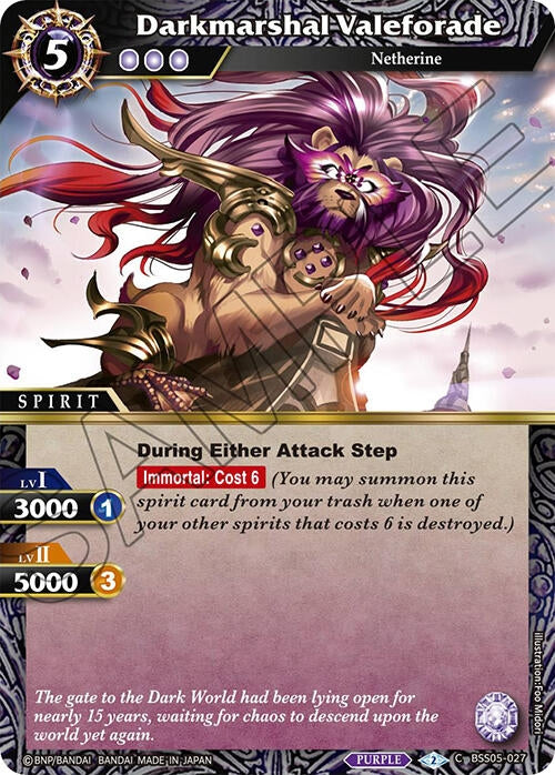 Darkmarshal Valeforade (5027) [BSS05] - Battle Spirits Saga Single