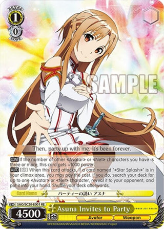 Asuna Invites to Party (20001) [SAO/SC20] - Weiss Schwarz Single