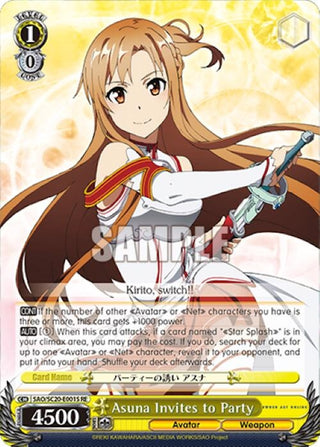 Asuna Invites to Party (SR) (20001) [SAO/SC20] - Weiss Schwarz Single