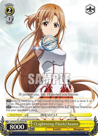 Lightning Flash Asuna (20002) [SAO/SC20] - Weiss Schwarz Single