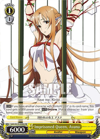 Imprisoned Queen Asuna (20004) [SAO/SC20] - Weiss Schwarz Single