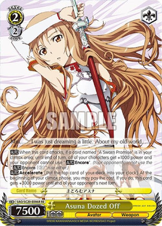Asuna Dozed Off (RRR) (20006) [SAO/SC20] - Weiss Schwarz Single
