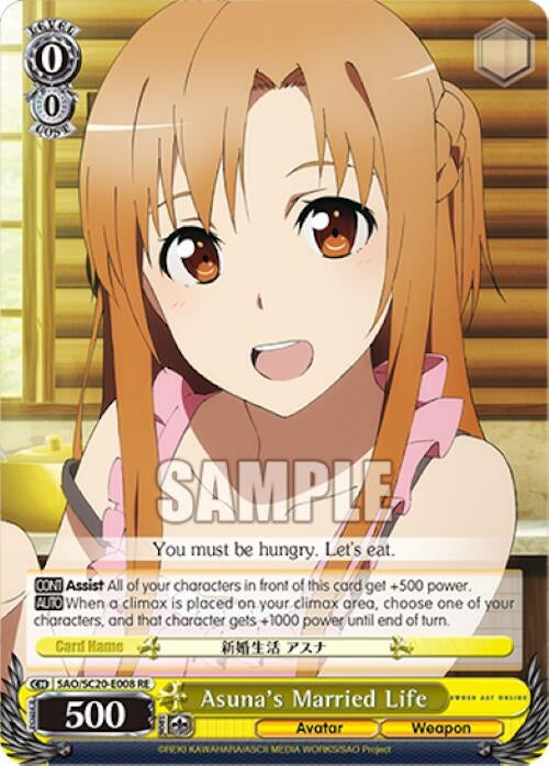 Asuna’s Married Life (20008) [SAO/SC20] - Weiss Schwarz Single