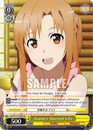 Asuna’s Married Life (20008) [SAO/SC20] - Weiss Schwarz Single