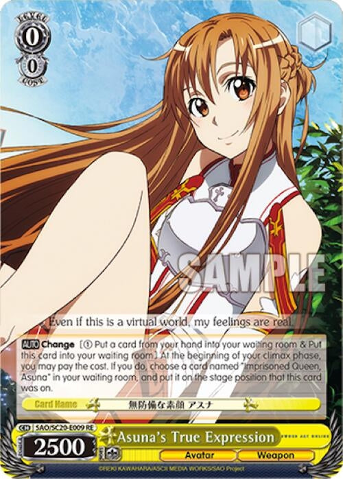 Asuna’s True Expression (20009) [SAO/SC20] - Weiss Schwarz Single