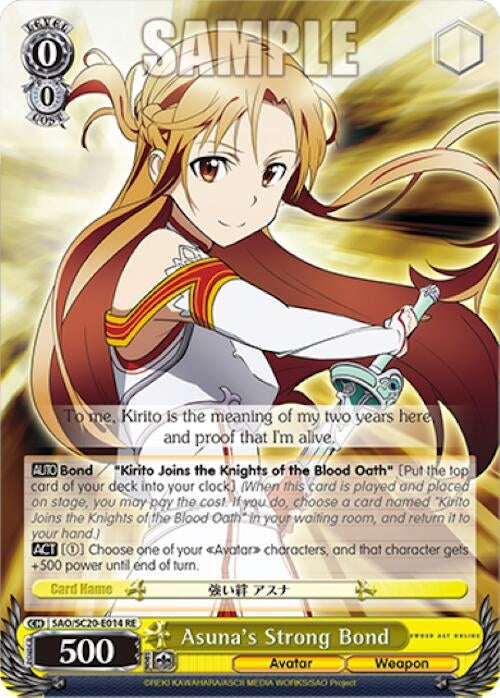 Asuna’s Strong Bond (20014) [SAO/SC20] - Weiss Schwarz Single