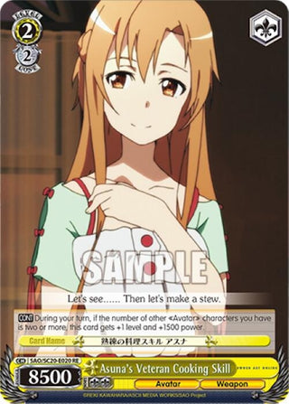 Asuna’s Veteran Cooking Skill (20020) [SAO/SC20] - Weiss Schwarz Single
