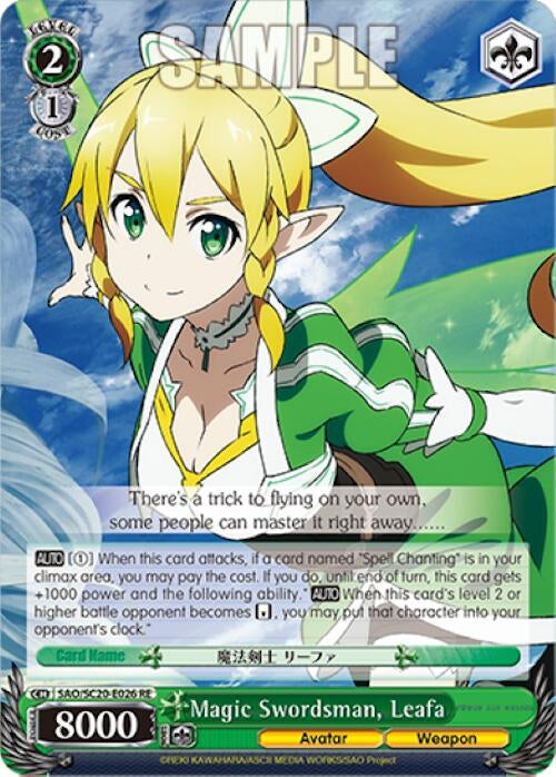 Magic Swordsman Leafa (20026) [SAO/SC20] - Weiss Schwarz Single