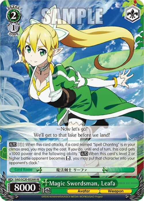 Magic Swordsman Leafa (RRR) (20026) [SAO/SC20] - Weiss Schwarz Single