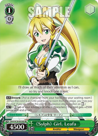 Sylph Girl Leafa (SR) (20030) [SAO/SC20] - Weiss Schwarz Single