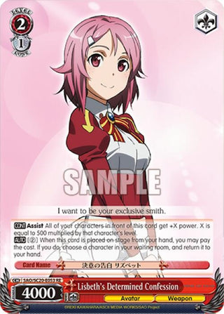Lisbeth’s Determined Confession (20053) [SAO/SC20] - Weiss Schwarz Single