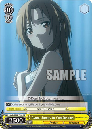Asuna Jumps to Conclusions (TD) (2001) [SAO/SC20] - Weiss Schwarz Single