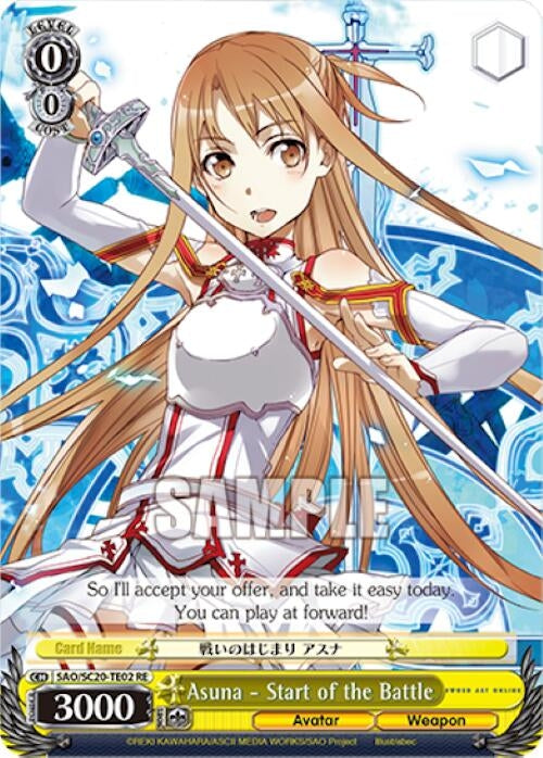 Asuna - Start of the Battle (TD) (2002) [SAO/SC20] - Weiss Schwarz Single