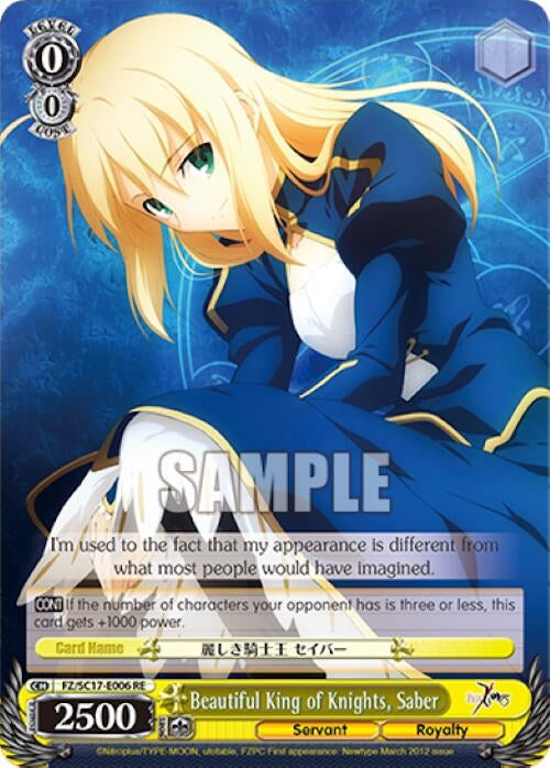 Beautiful King of Knights Saber (17006) [FZ/SC17] - Weiss Schwarz Single