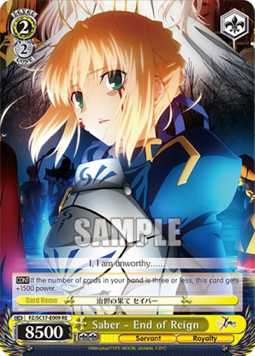 Saber - End of Reign (17009) [FZ/SC17] - Weiss Schwarz Single