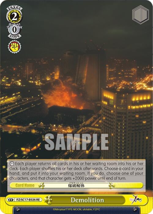 Demolition (17026) [FZ/SC17] - Weiss Schwarz Single